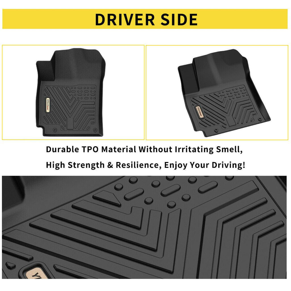YITAMOTOR® All Weather Floor Mats for 2018-2021 Hyundai Kona Front Rear TPE Liners