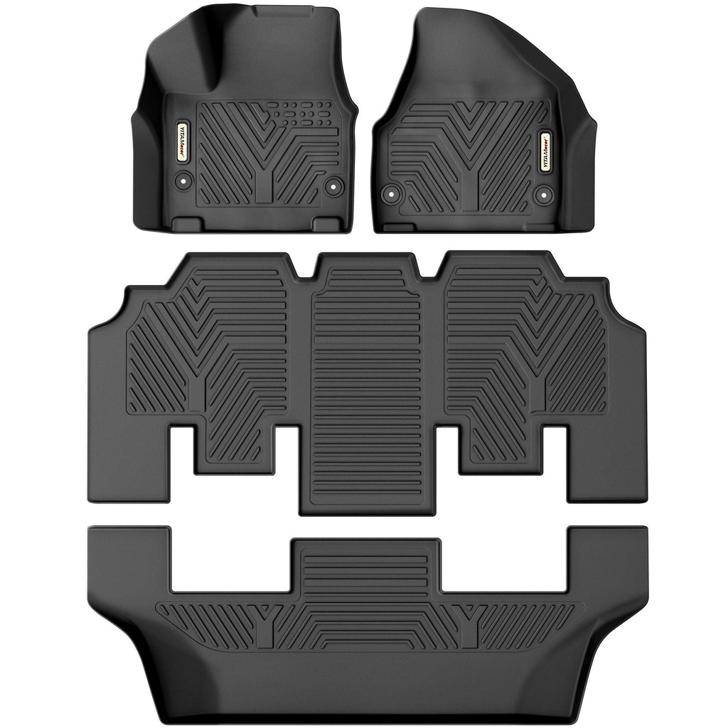 YITAMOTOR® Floor Mats Set for 2017-2021 Chrysler Pacifica (No Hybrid Models), 1st 2nd 3rd Row All Weather