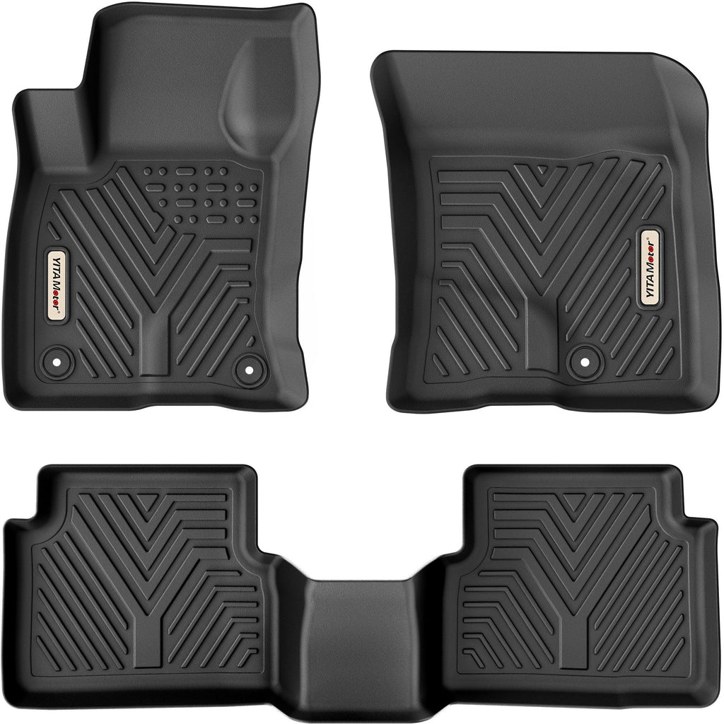 YITAMOTOR® Floor Mats for 2021-2023 Ford Bronco Sport, All-Weather Protection Black 2 Row Floor Liner Custom-Fit