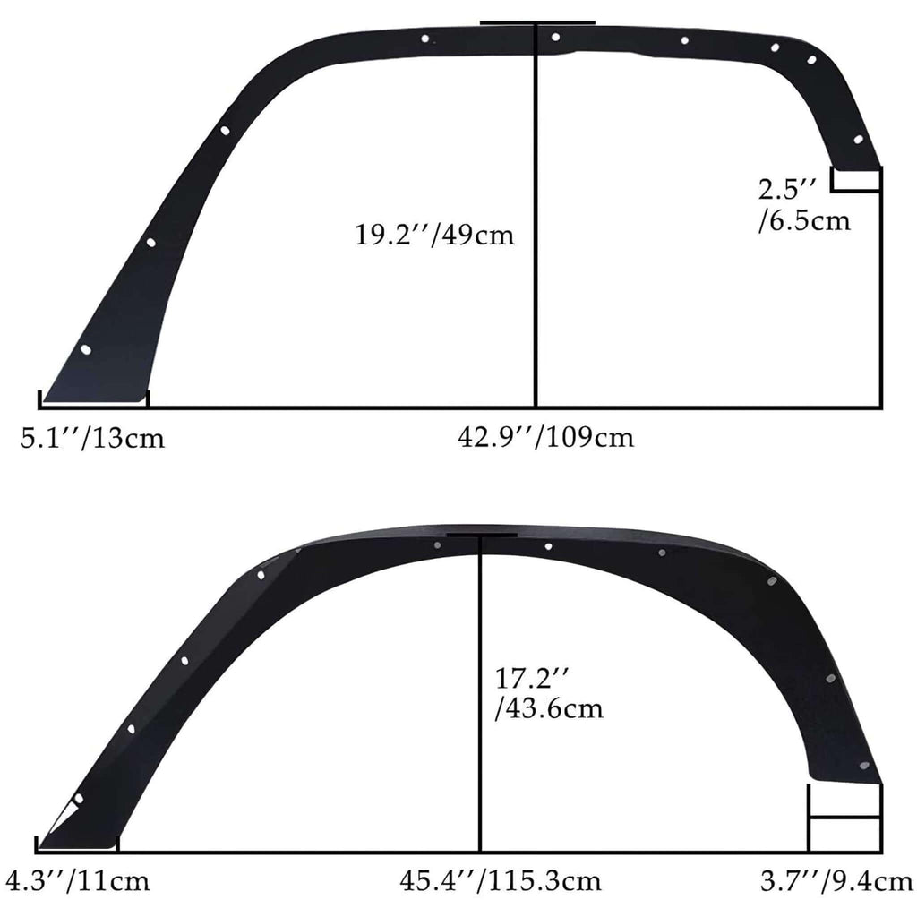 2007-2018-Jeep-Wrangler-Unlimited-JK-Fender-Flares-size-YITAMOTOR