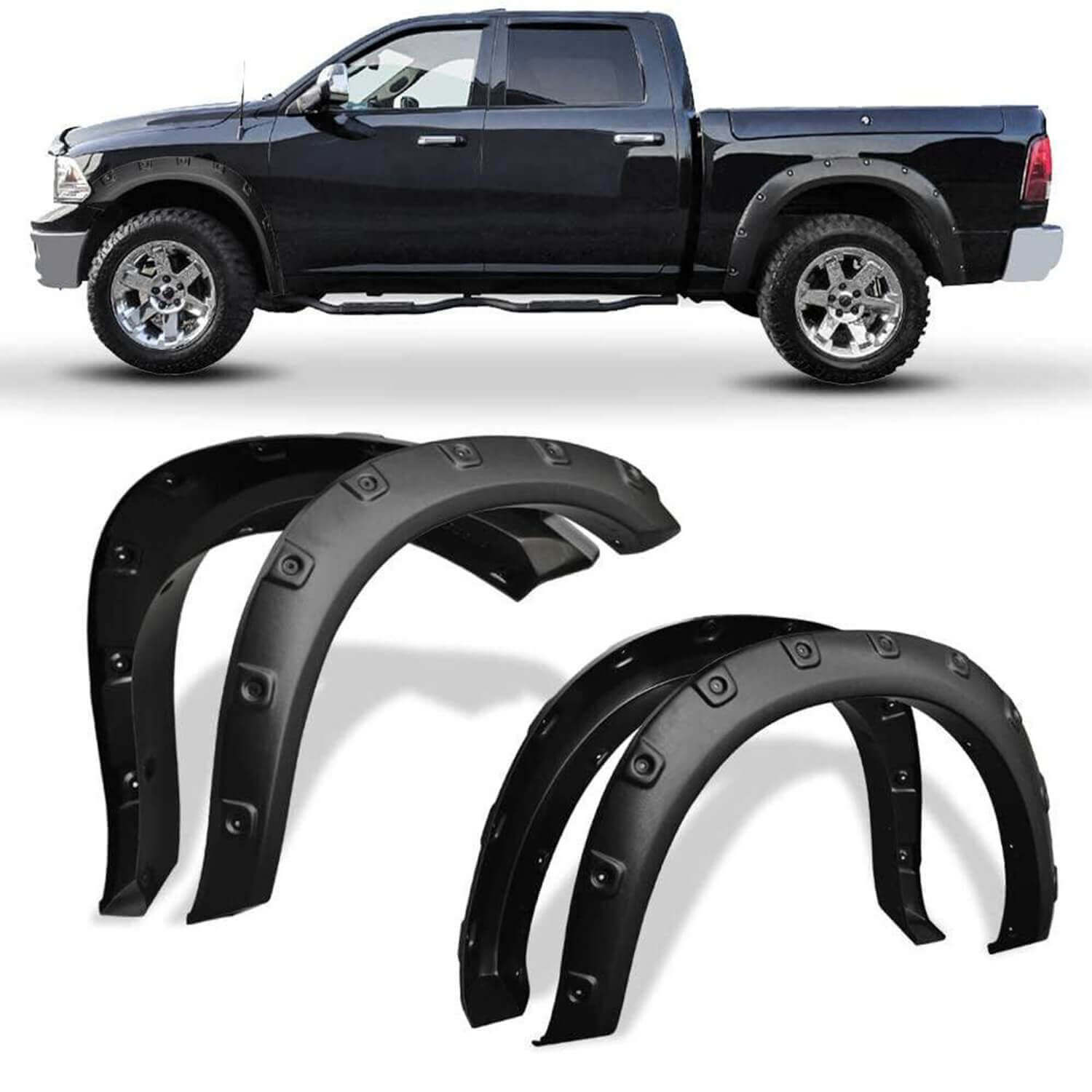YITAMOTOR®Fender Flares Kit for 09-18 Dodge 19-22 Ram 1500 Classic