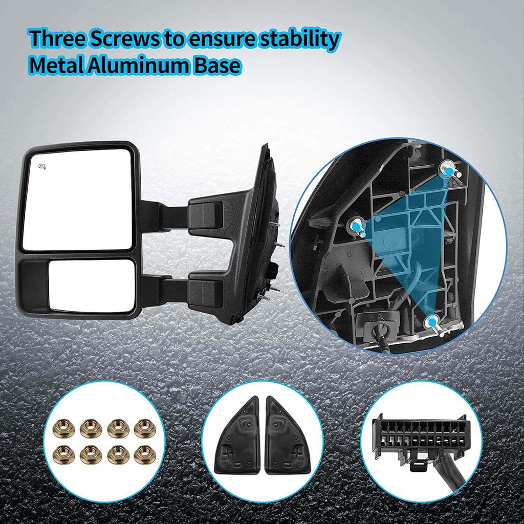 YITAMOTOR-08-16-Ford-F250-F350-Super-Duty-Powered-Heated-Extendable-Tow-Mirrors-with-metal-aluminum-base