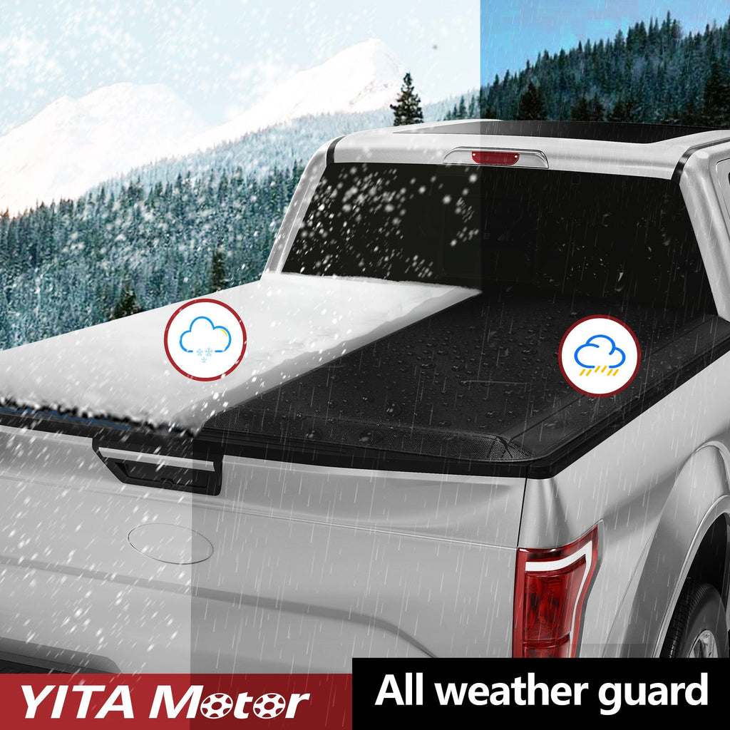 YITAMOTOR® Soft Quad Fold 2015-2023 Ford F-150, Styleside 5.5 ft Bed Truck Bed Tonneau Cover