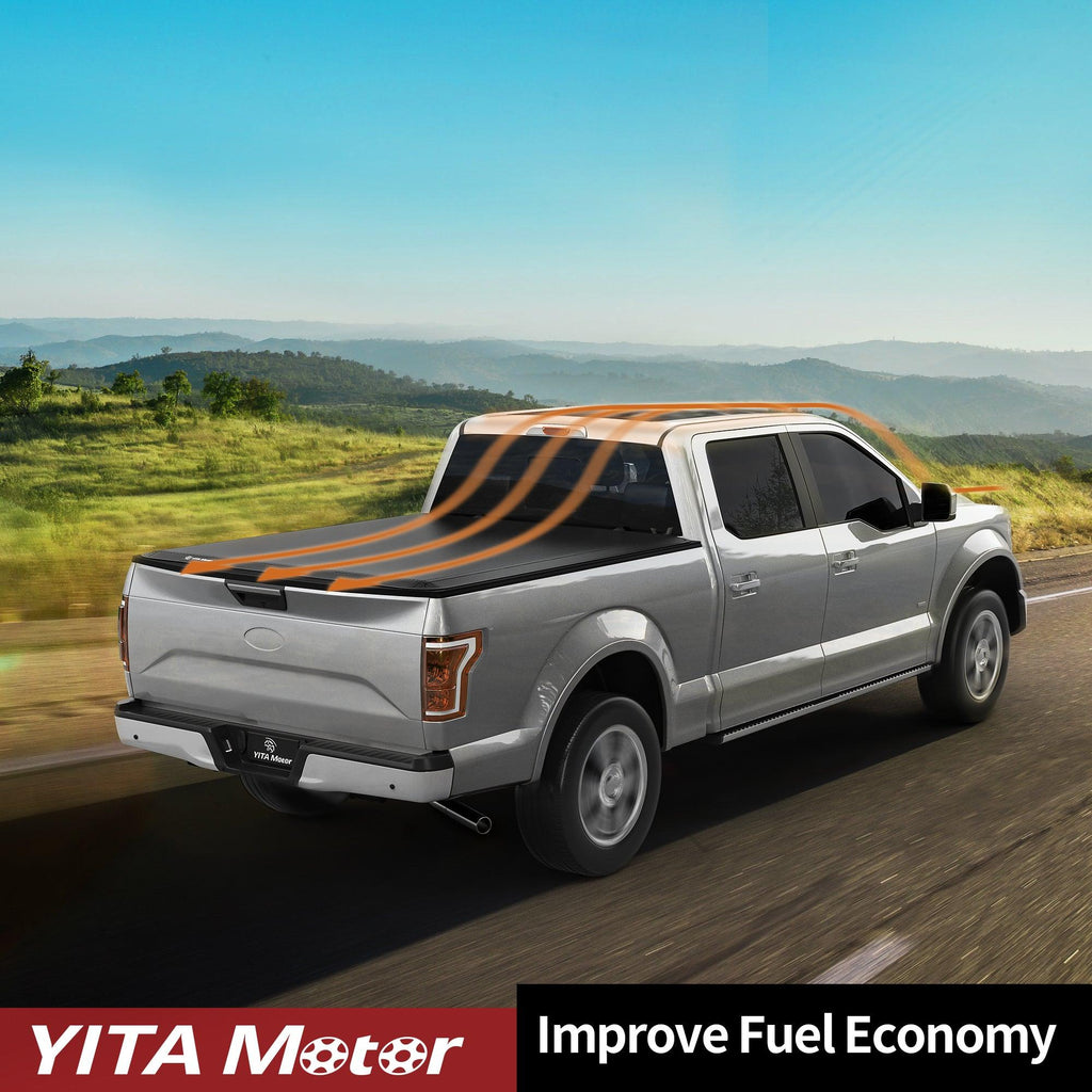 YITAMOTOR® Soft Quad Fold 2015-2023 Ford F-150, Styleside 5.5 ft Bed Truck Bed Tonneau Cover