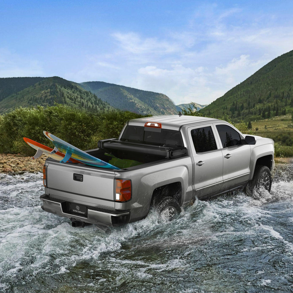 YITAMOTOR® Soft Quad Fold 2015-2023 Ford F-150, Styleside 5.5 ft Bed Truck Bed Tonneau Cover