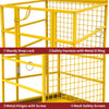YITAMOTOR® 43"x45"Cesta de jaula de seguridad para carretilla elevadora Jaula de seguridad Plataforma de trabajo para 2 personas 1300 LBS0