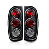 YITAMOTOR® 1998-2004 Nissan Frontier Taillights Rear Lamps Black Housing Clear Lens OE Replacement - YITAMotor