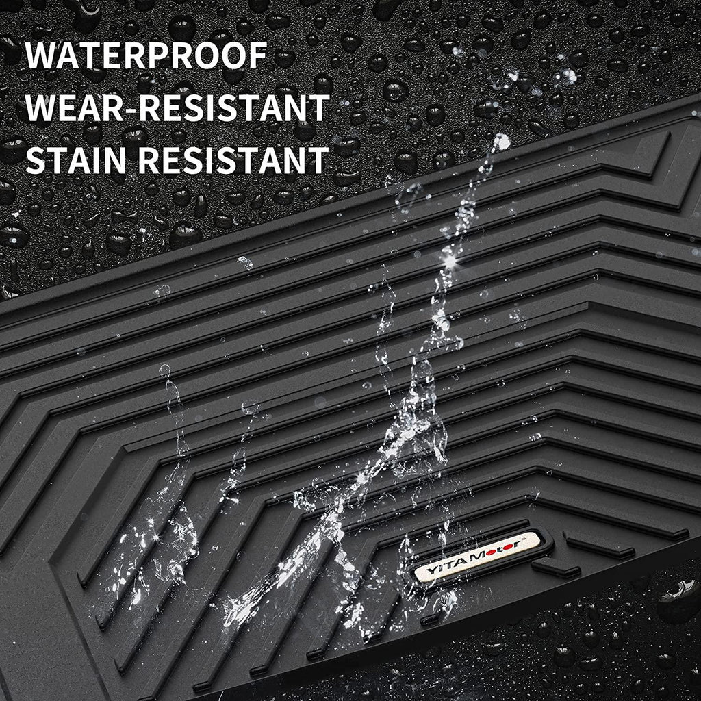 YITAMOTOR® 18-24 Jeep Wrangler JL Unlimited 4-Door Floor Mats, 1st & 2nd Row All Weather Protection Floor Liner