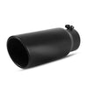 YITAMOTOR® 3" Black Inside Diesel Exhaust Tips Tailpipe Tip for Truck, 3'' x 4'' x 12'' Bolt/Clamp On Design