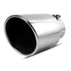 4'' Inlet 6'' Outlet 12'' Long Bolt On Diesel Exhaust Tip Chrome Stainless Steel - YITAMotor