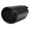 YITAMOTOR® 2.5" Inlet Black Exhaust Tip, Standard 2 1/2" Inside Black Paint Finish Exhaust Tailpipe Tip - YITAMotor