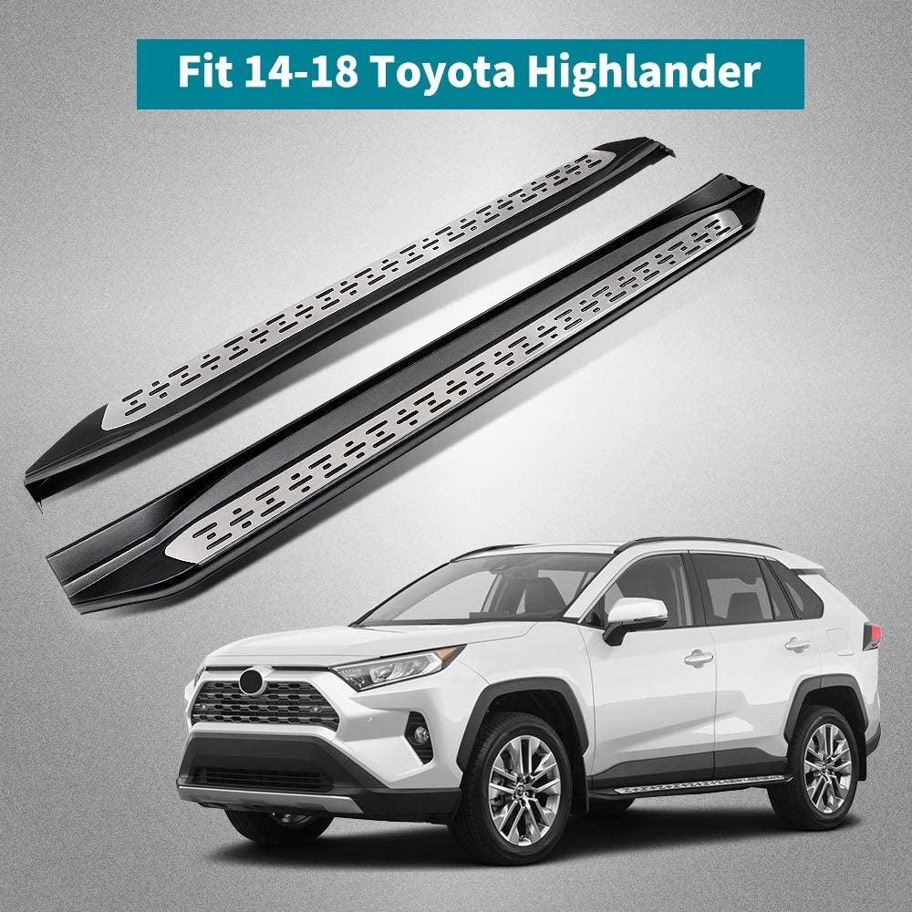 YITAMOTOR® 2014-2018 Toyota Highlander Sport Utility 4-Door Running Boards 4" Side Step Nerf Bars - YITAMotor
