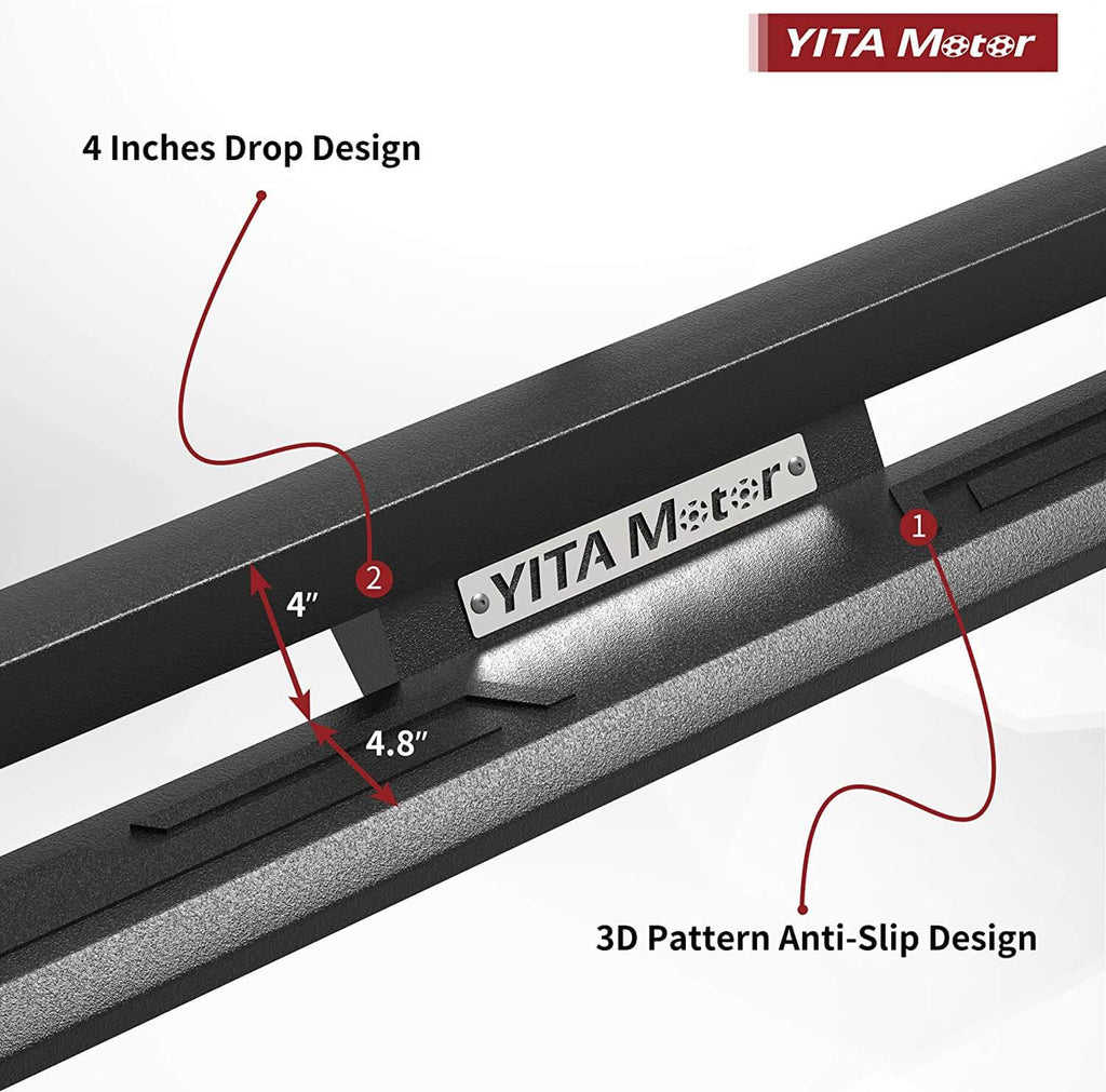 Dodge Ram running boards w/ 4 inches drop design