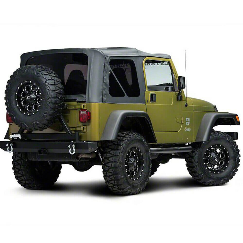 YITAMOTOR® 1987-2006 Jeep Wrangler TJ YJ 3" Running Boards Nerf Bars Side Steps, Black Powder Coating Finish - YITAMotor