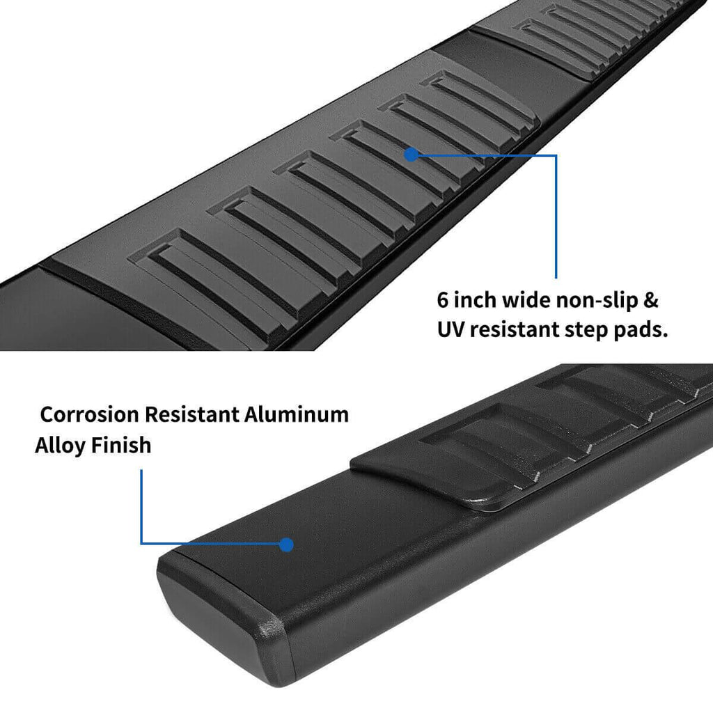 Dodge Ram running boards w/ corrosion resistant aluminum alloy finish