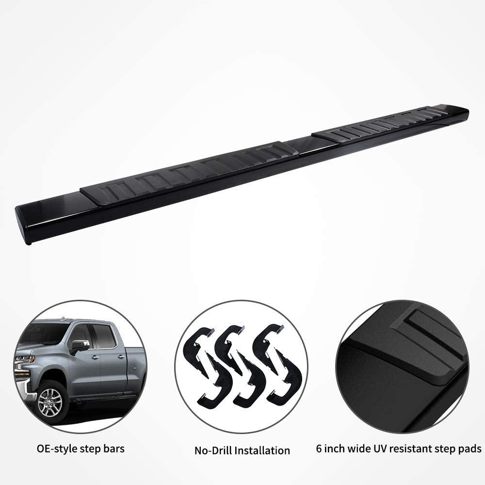 YITAMOTOR® 07-18 Chevy Silverado/GMC Sierra 1500 07-19 2500HD 3500HD Double Cab Running Boards (Including 2019 Classic) - YITAMotor