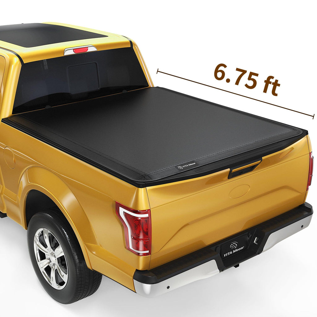 YITAMOTOR® Soft Tri-fold 2017-2021 Ford F-250 F-350 Super Duty, Styleside 6.75 ft Bed Truck Bed Tonneau Cover
