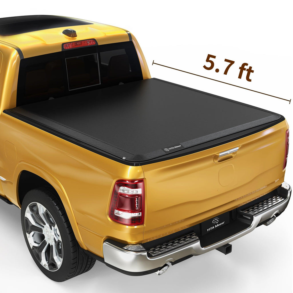 YITAMOTOR® 09-22 Dodge Ram 1500/19-22 1500 Classic 5.7 ft Bed Soft Roll-up  Tonneau Cover without Rambox
