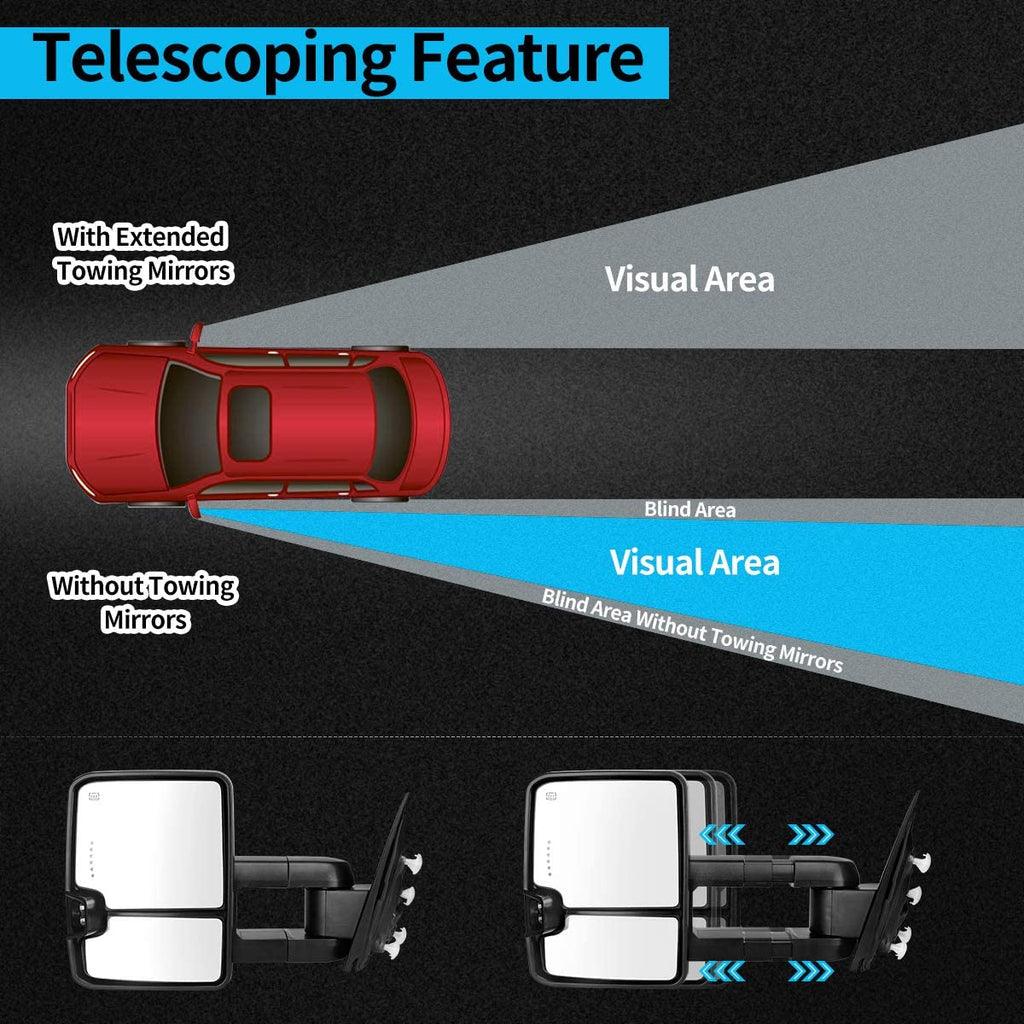 Chevy Silverado Tow Mirrors Telescoping Function