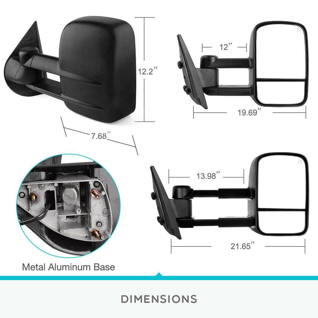 Chevy Silverado Tow Mirrors Dimension 