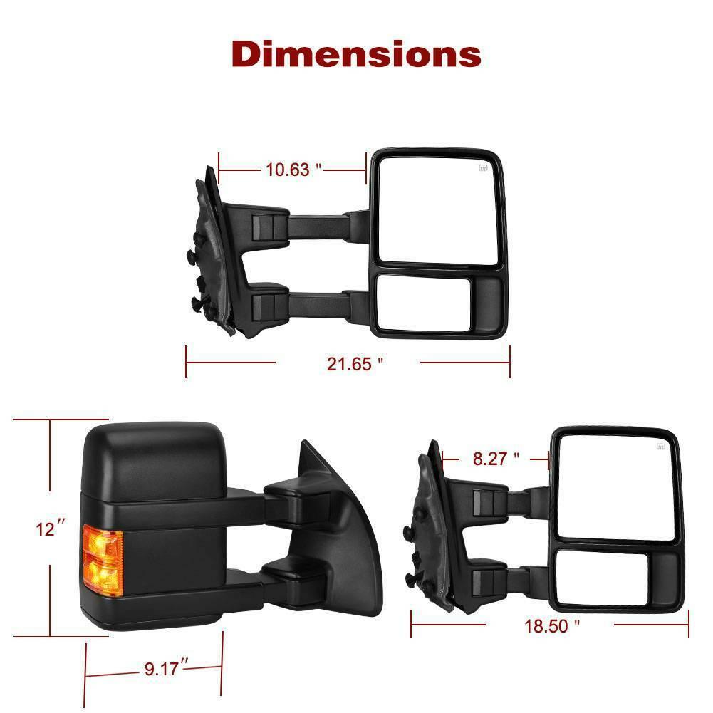 Ford Towing Mirrors Dimension