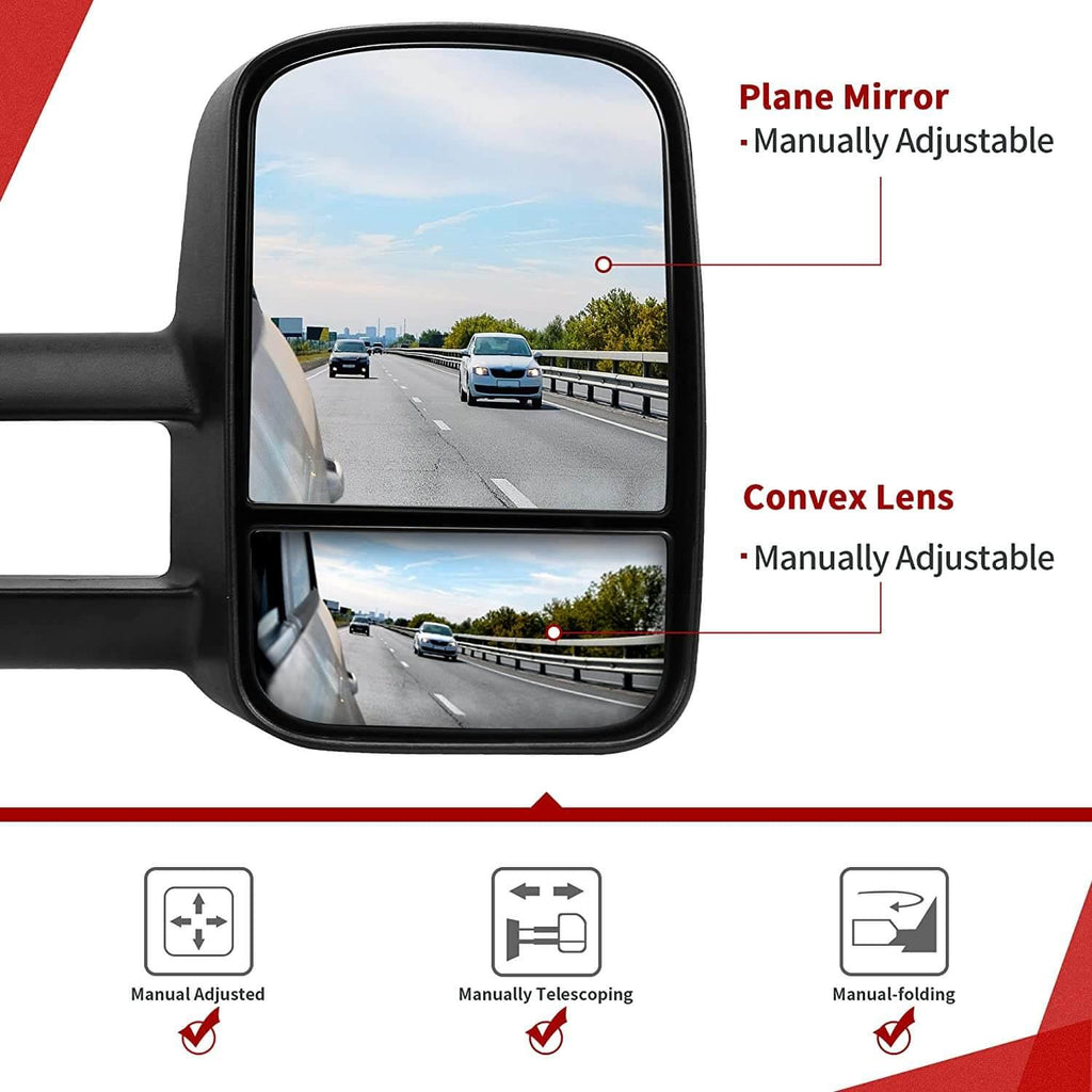 Chevy GMC C/K towing mirrors w/ plane mirror and convex mirror