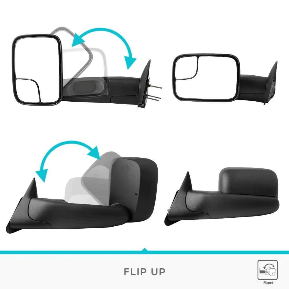 Dodge Ram towing mirrors w/ flip-up function