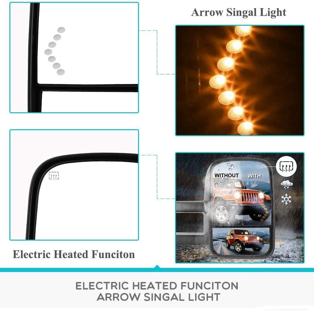 2003-2007 Chevy Silverado GMC Sierra Towing Mirrors with Arrow Signal Light