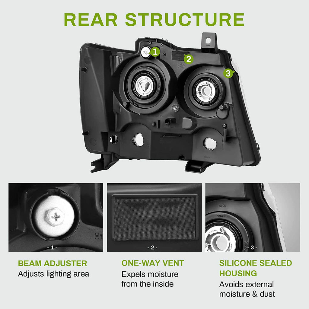 2007-2013 Chevy Avalanche headlights