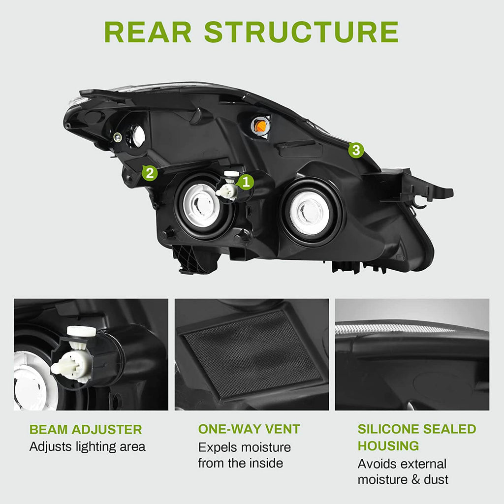 2007-2009 Nissan Altima Sedan 4-door Headlights