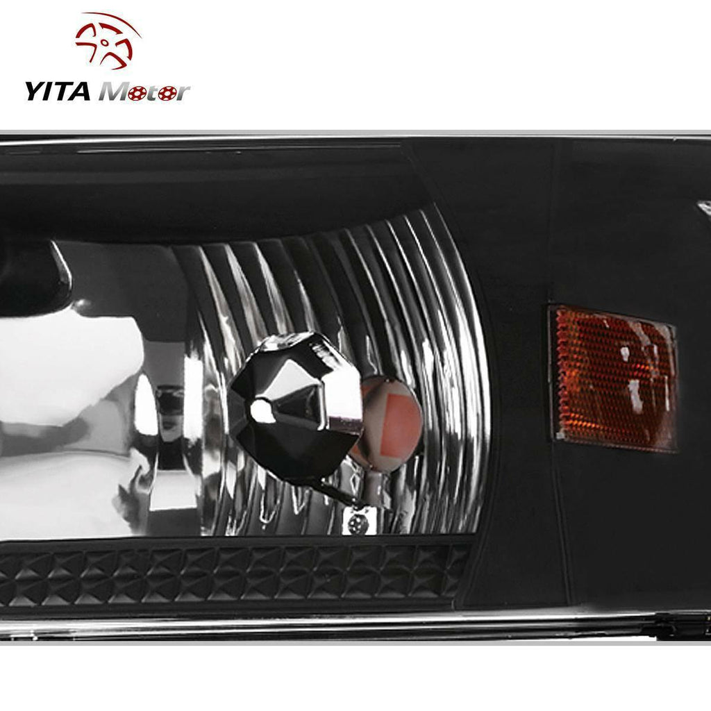 YITAMOTOR® 1994-2001 Dodge Ram 1500 Headlights Black Housing Headlamp Assembly