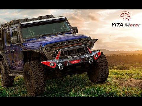 YITAMOTOR® Front Bumper for 2018-2024 Jeep Wrangler JL / 2020-2023 Jeep Gladiator