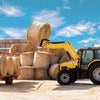 YITAMOTOR® Lanza de heno para tractor de 49" y cargadora compacta de 3000 lb de fijación rápida para tractores Bobcat con 2 lanzas estabilizadoras de 17" Accesorio de púas de horquilla con púas
