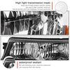 YITAMOTOR® 2003-2007 Chevy Silverado Headlight Assembly Black Housing Amber Side + Bumper Headlights Lamps - YITAMotor