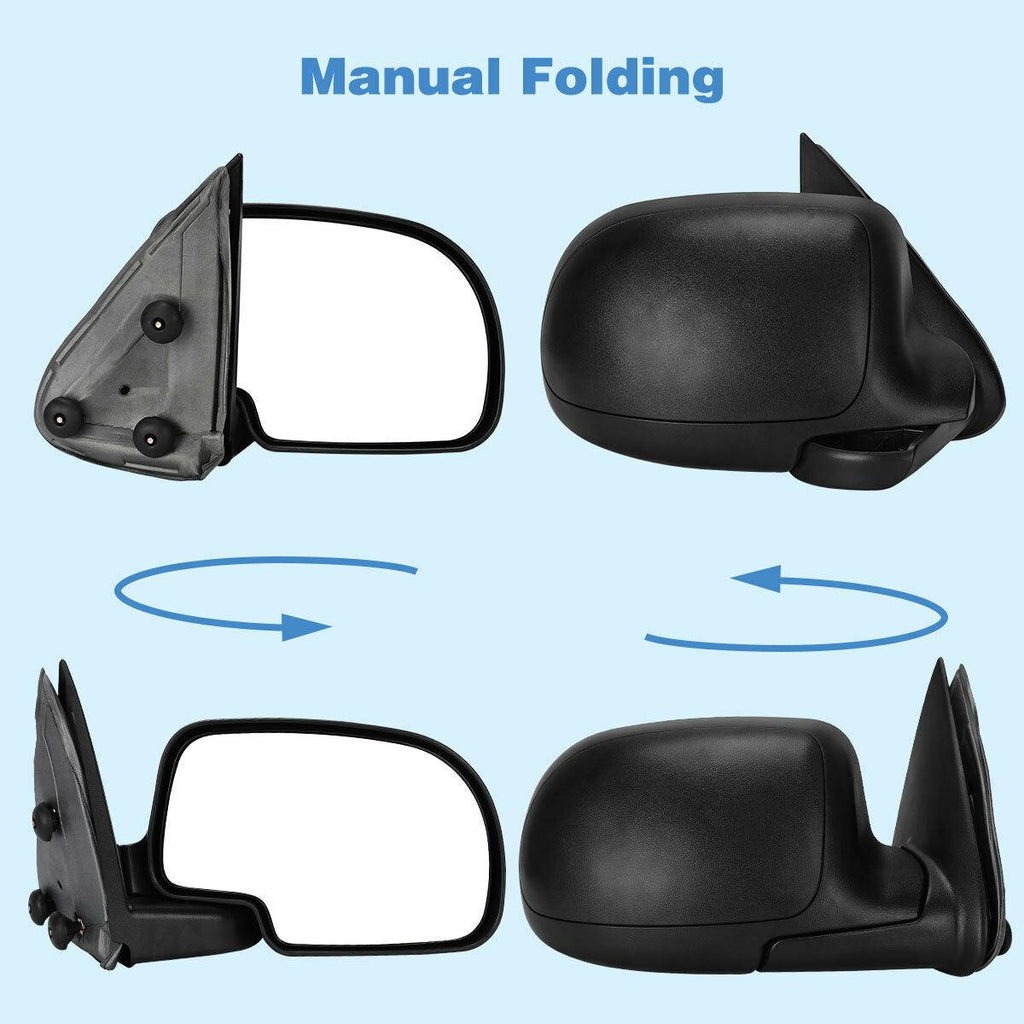 Manual Side Mirror Passenger Right for 1999-2006 Chevy Silverado Sierra 1500 2500 - YITAMotor