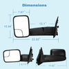 For 02-08 RAM 1500 03-09 2500 3500 Power Heated Driver Left Side Tow Mirror - YITAMotor